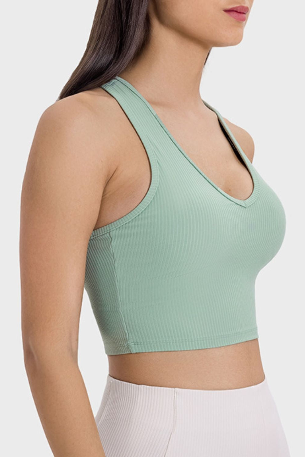 Millennia Scoop Neck Wide Strap Active Tank - Crop Tops & Tank Tops - FITGGINS