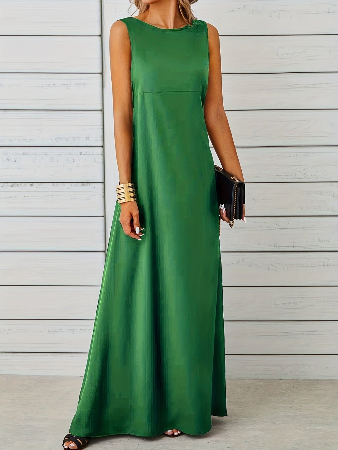 Sleeveless Flowy Maxi Dress Fitggins