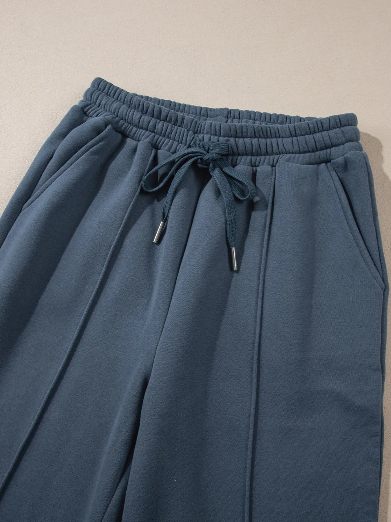 Collared Sweatshirt and High Waist Pants Active Set Fitggins