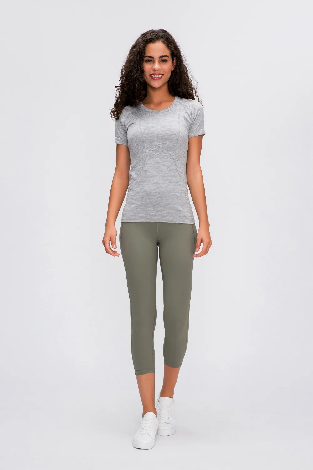 Millennia Round Neck Short Sleeve Active T-Shirt Fitggins