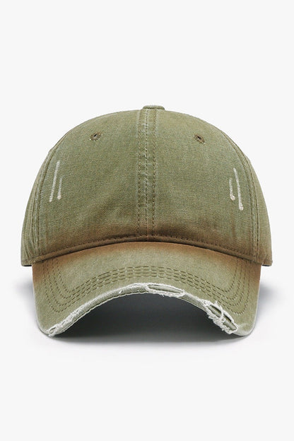 Distressed Washed Adjustable Baseball Cap - Hats - FITGGINS