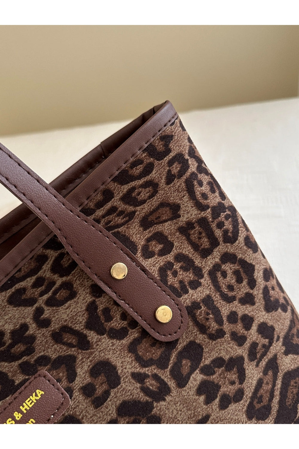 Leopard Polyester Tote Bag - Handbag - FITGGINS