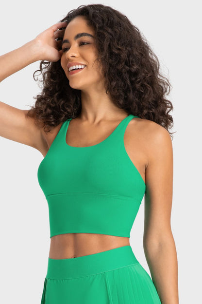 Millennia Crisscross Back Ladder Detail Sports Bra Fitggins