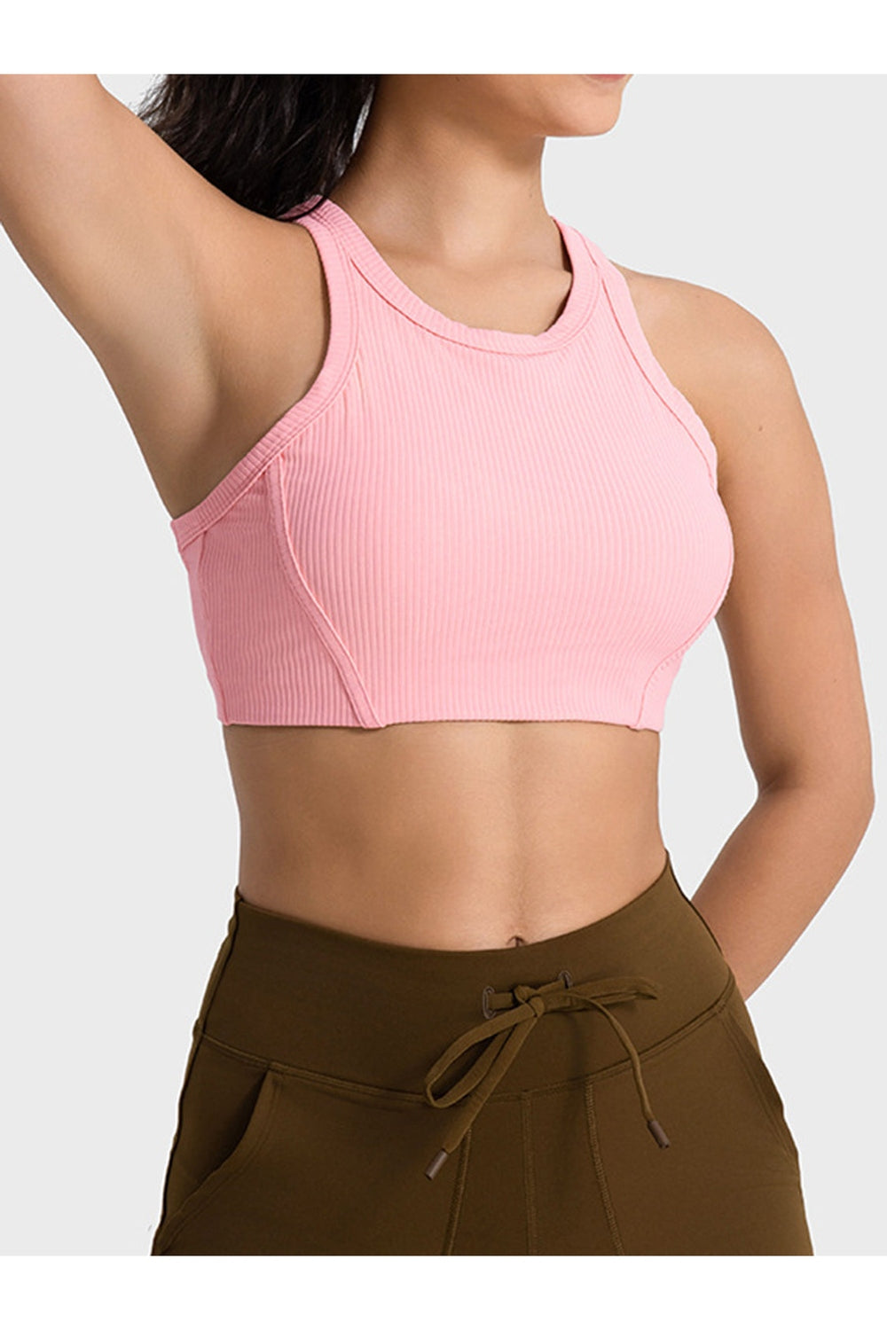 Millennia Wide Strap Cropped Sport Tank - Crop Tops & Tank Tops - FITGGINS