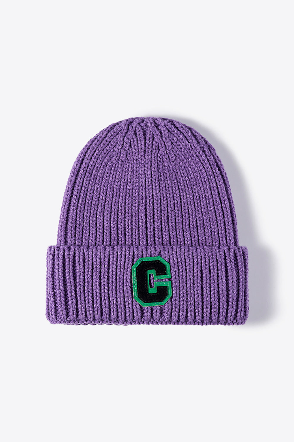 Letter C Patch Cuffed Beanie - Hats - FITGGINS