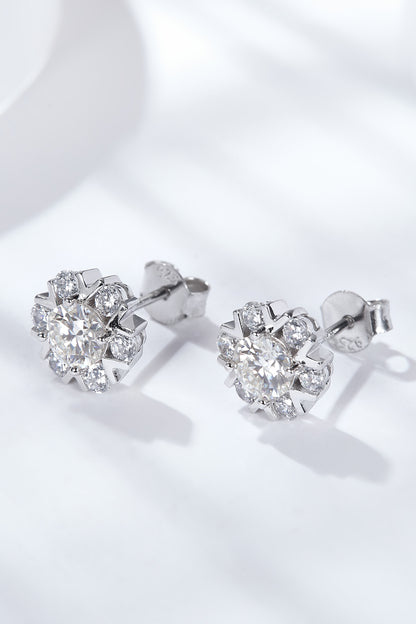 925 Sterling Silver Moissanite Stud Earrings - Earrings - FITGGINS