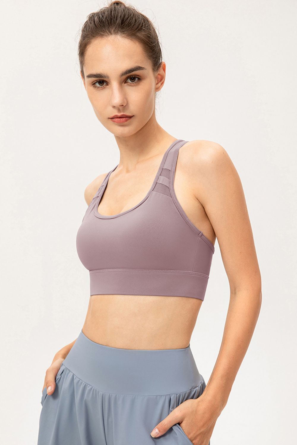 Scoop Neck Long Sports Bra Fitggins