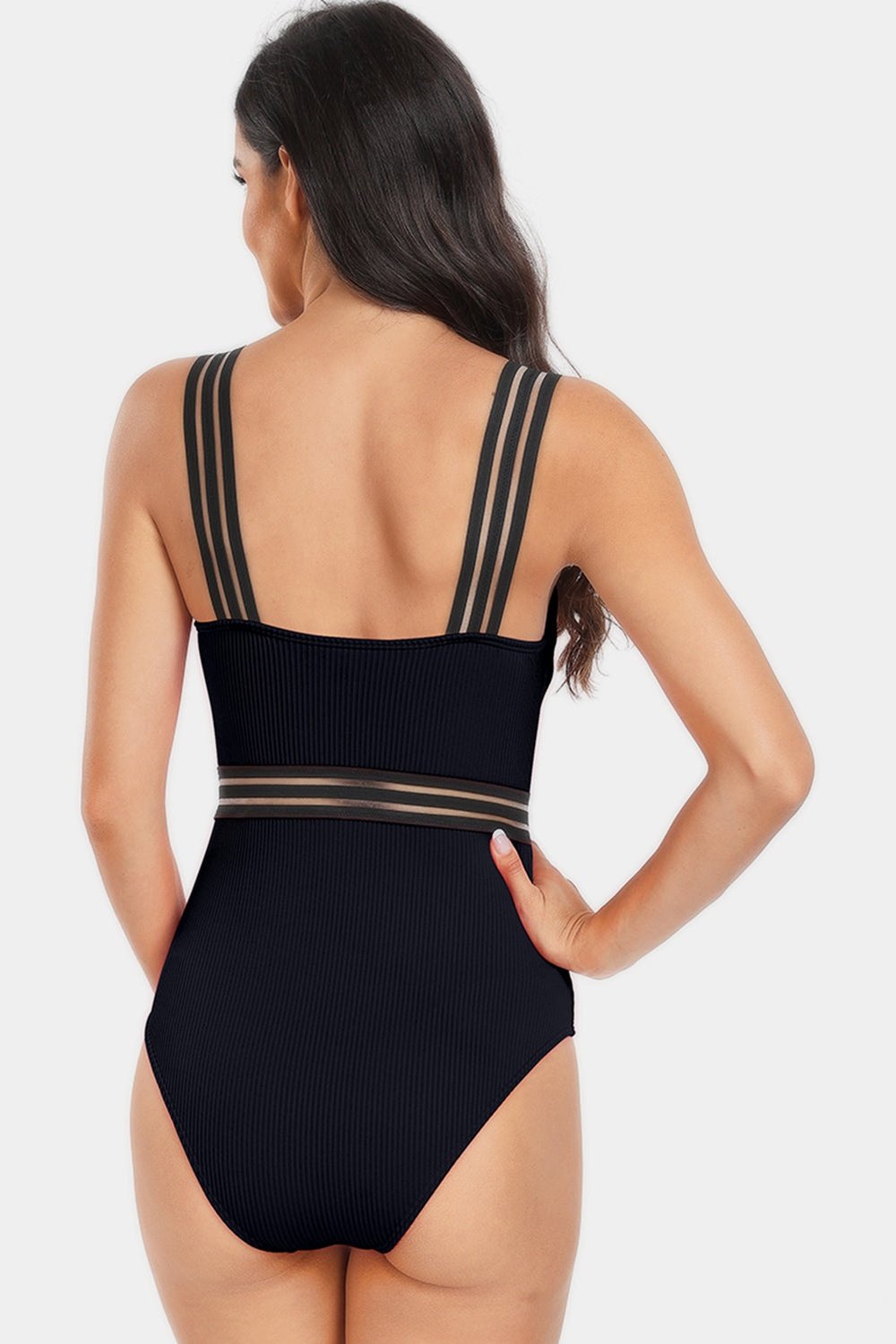 V-Neck One-Piece Swimwear - Swimwear One-Pieces - FITGGINS