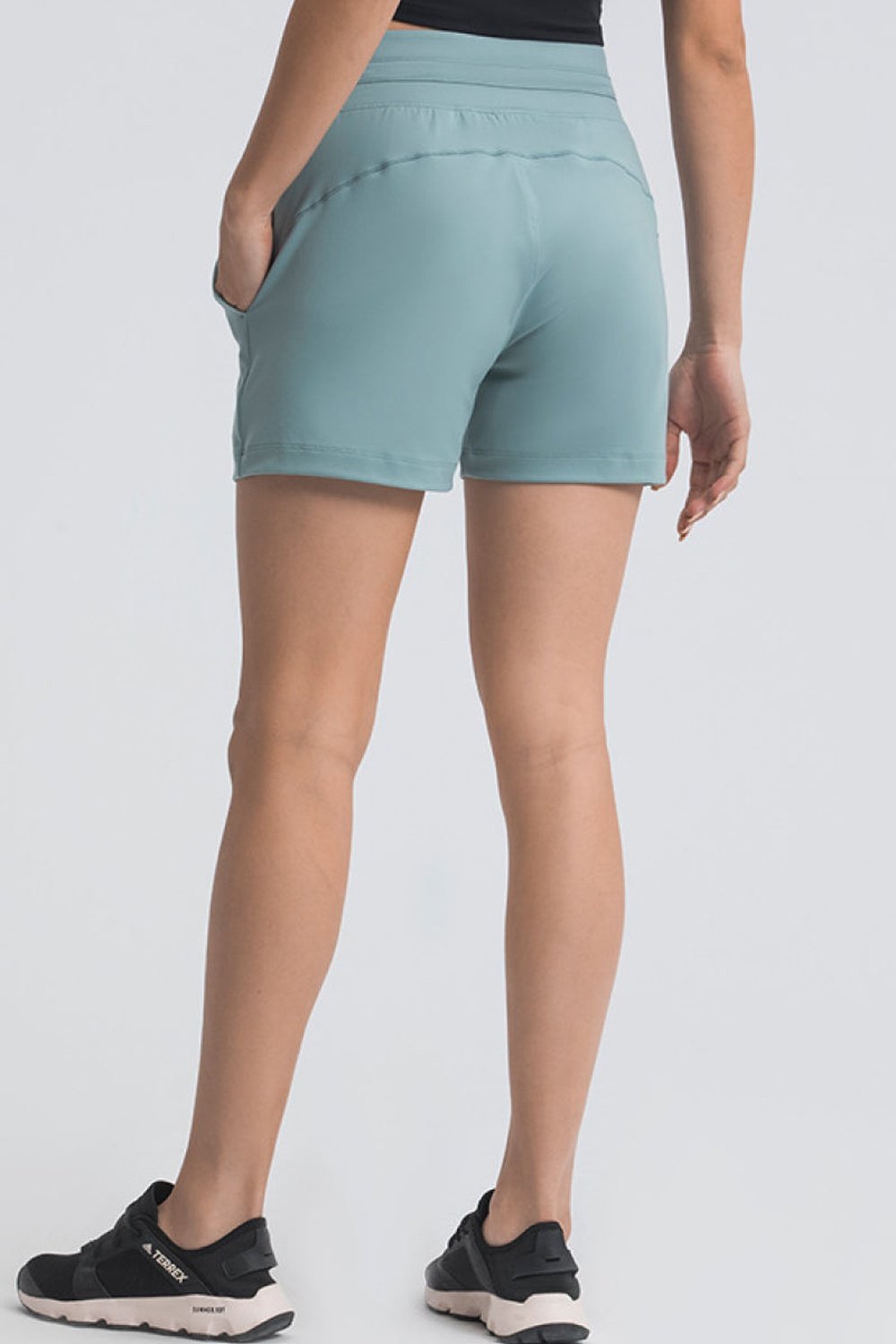 Waist Tie Active Shorts - Short Leggings - FITGGINS