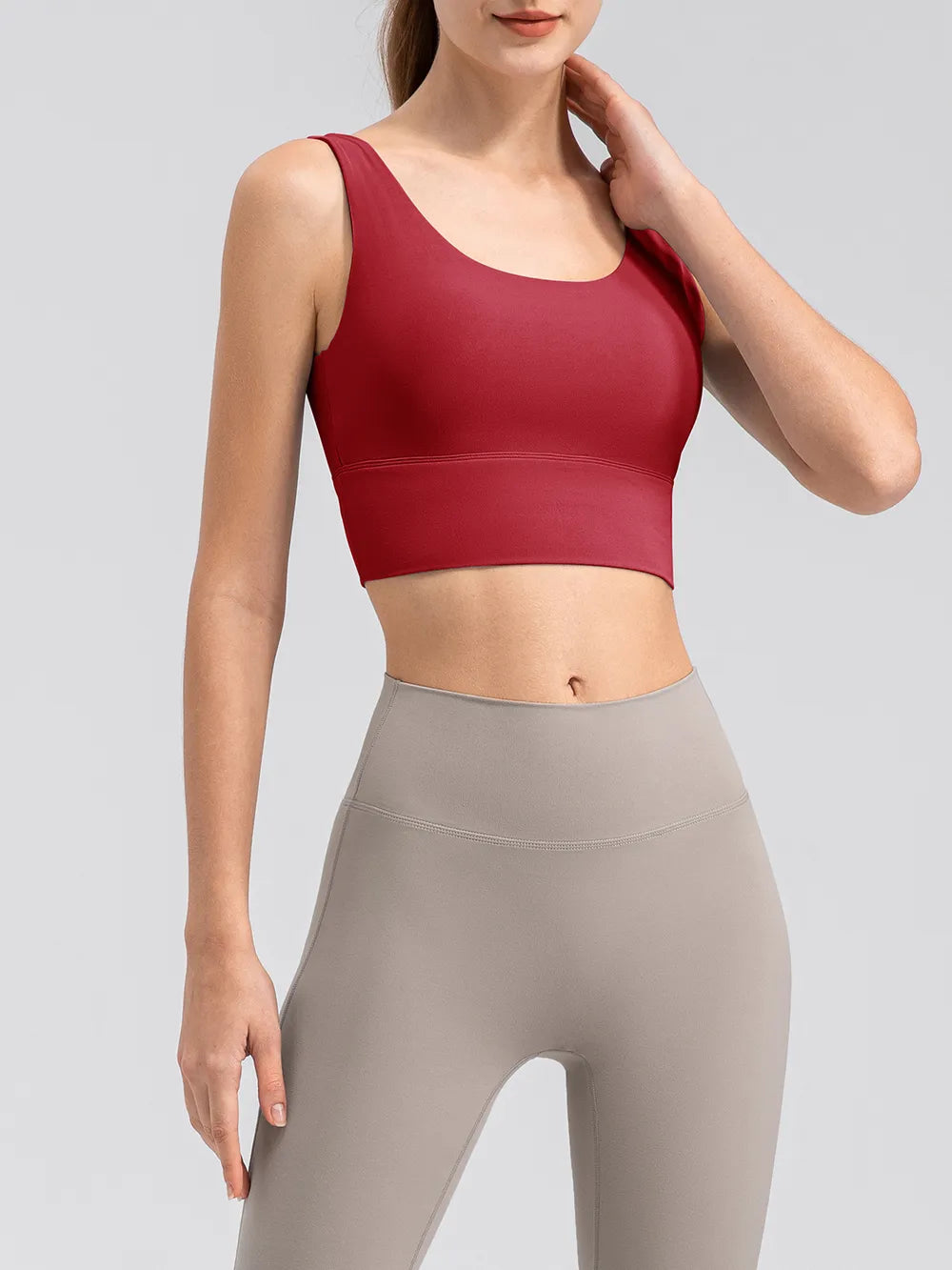 Scoop Neck Wide Strap Active Tank Fitggins