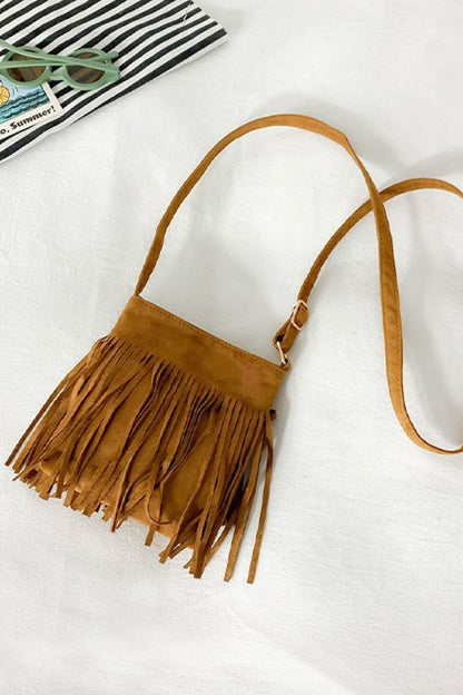 Adored PU Leather Crossbody Bag with Fringe - Handbag - FITGGINS