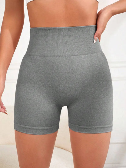 High Waist Active Shorts Gray Fitggins