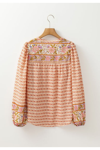 Stylish Printed Long Sleeve Button Down Shirt Fitggins