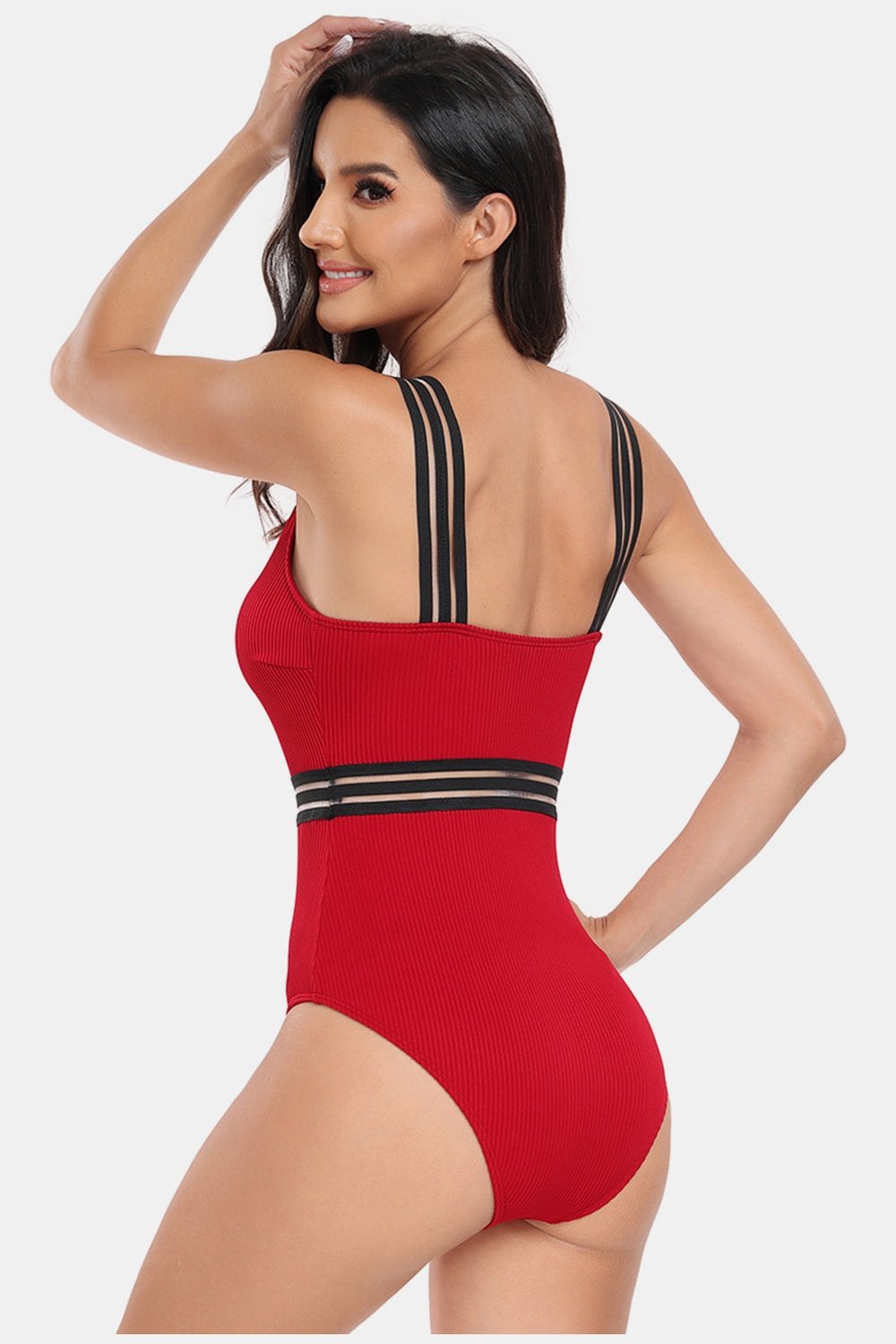 V-Neck One-Piece Swimwear - Swimwear One-Pieces - FITGGINS