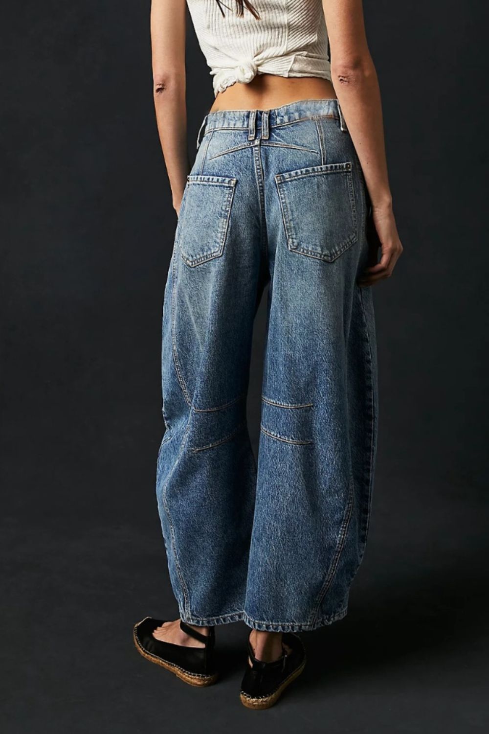 Wide Leg Jeans with Pockets - Jeans - FITGGINS