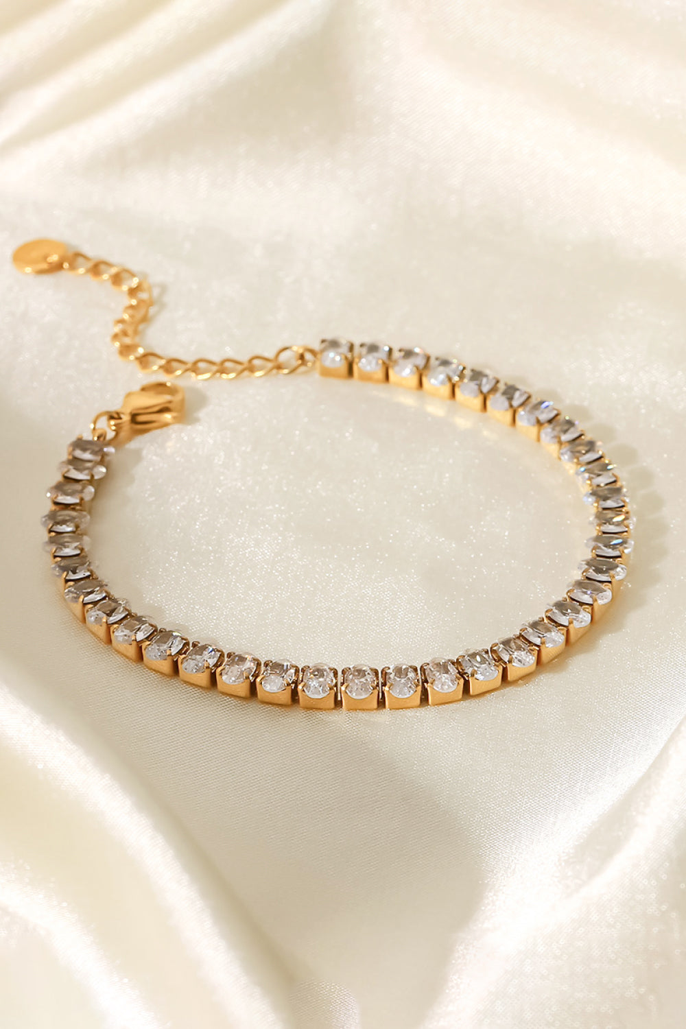 Inlaid Zircon 18K Gold Plated Bracelet - Bracelets - FITGGINS