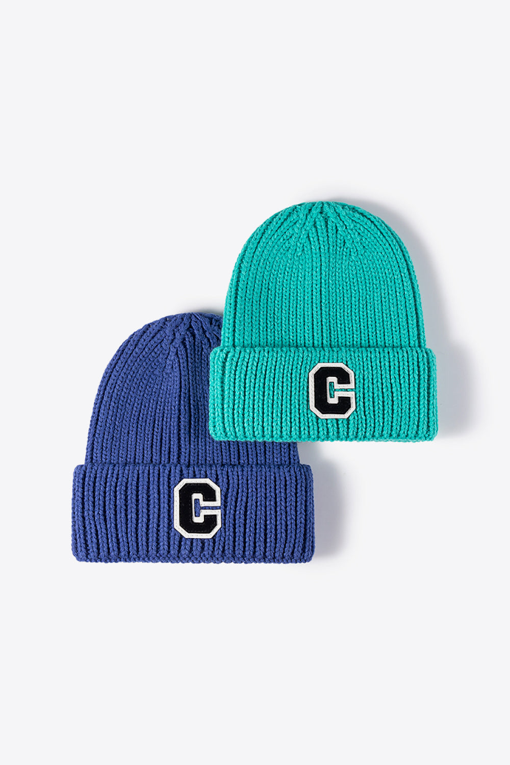 Letter C Patch Cuffed Beanie - Hats - FITGGINS