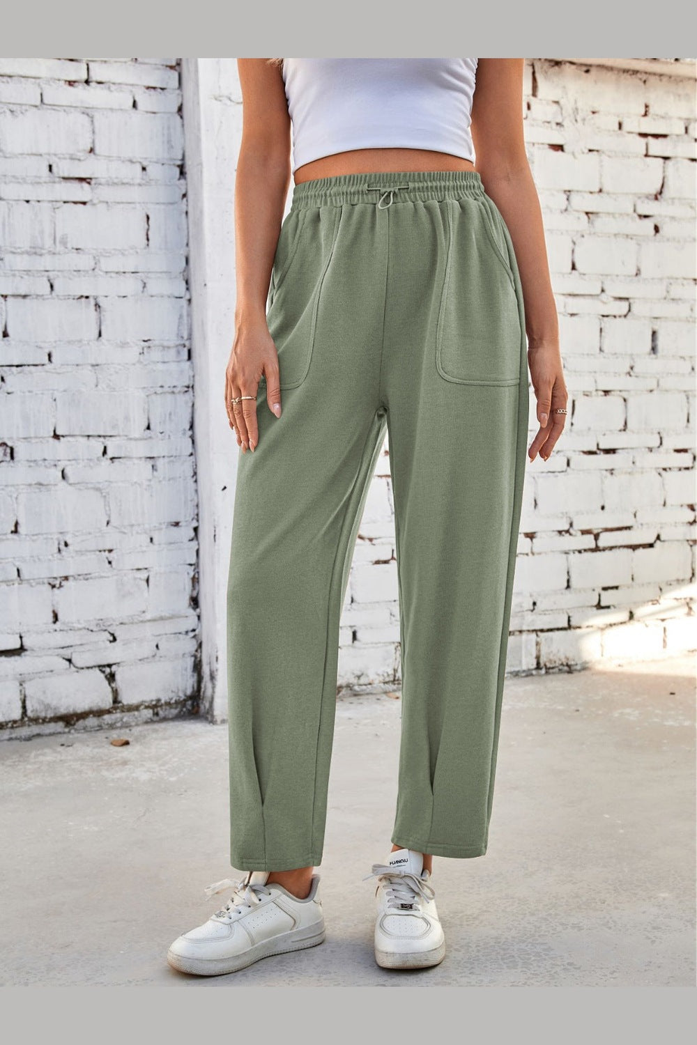 Lovelet Drawstring Pants with Pockets - Pants - FITGGINS