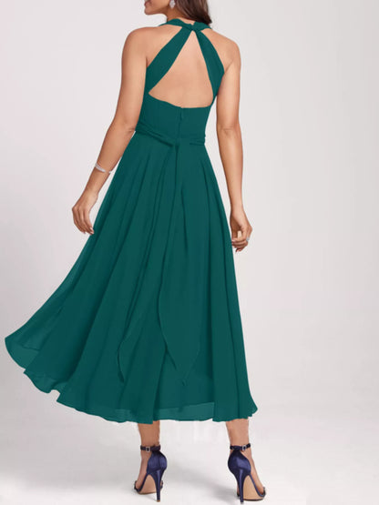 Ruched A-Line Midi Dress Fitggins