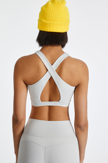 Ruched Crisscross Active Tank - Crop Tops & Tank Tops - FITGGINS