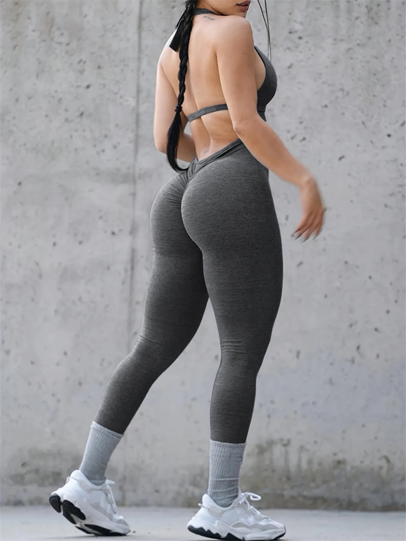 Seamless Active Workout Jumpsuit Fitggins
