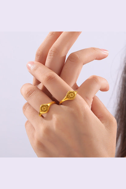 18K Gold-Plated Sun Ring - Rings - FITGGINS