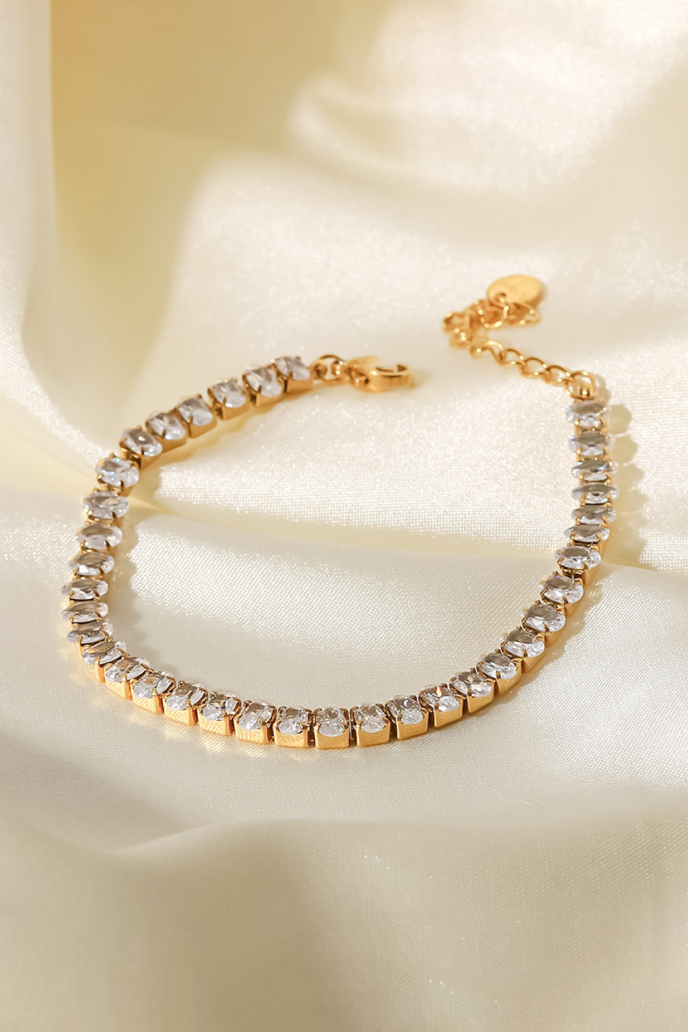 Inlaid Zircon 18K Gold Plated Bracelet - Bracelets - FITGGINS