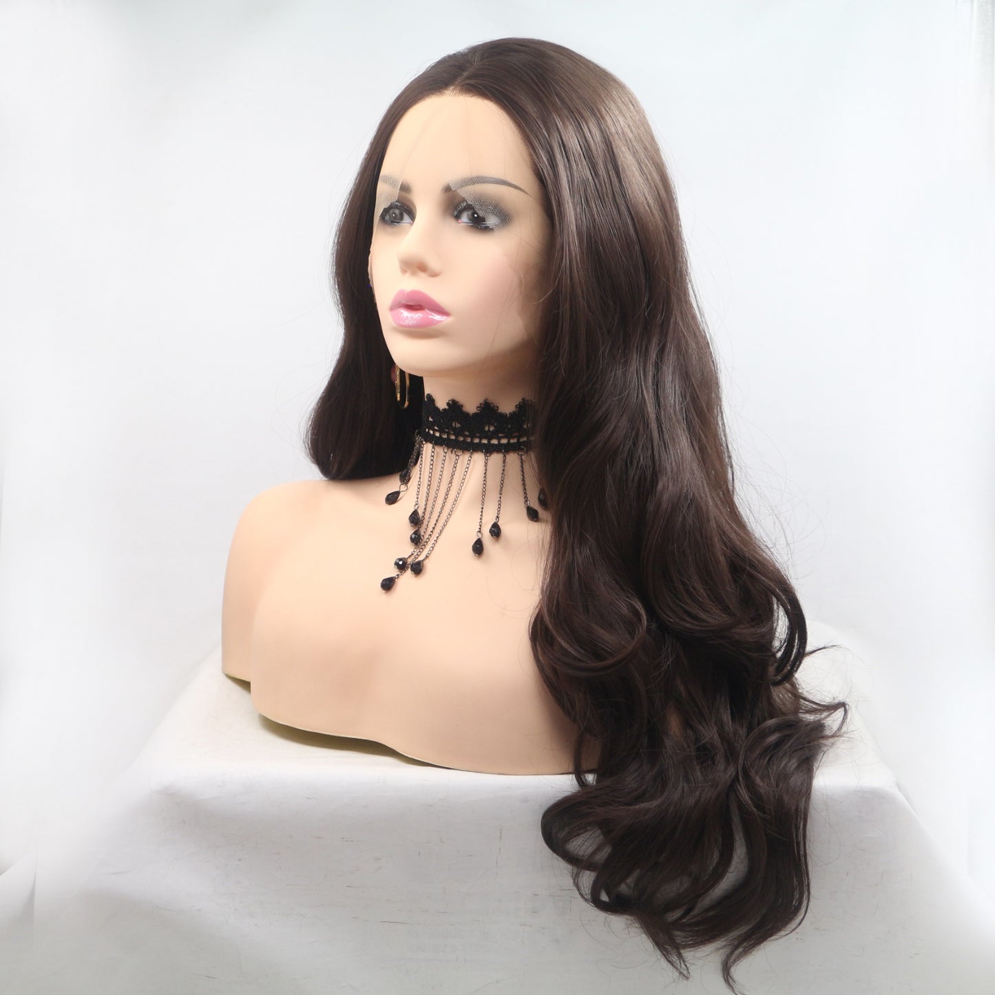 13*3" Lace Front Wigs Synthetic Long Wavy 24" 130% Density - Hair - FITGGINS