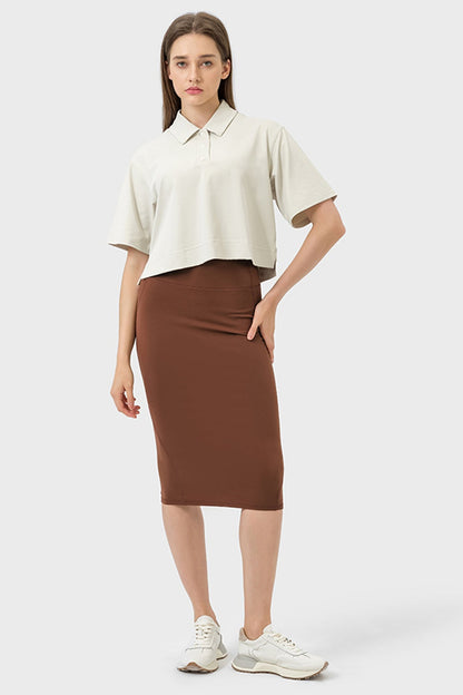 Millennia Slit Wrap Active Skirt - Shirts - FITGGINS