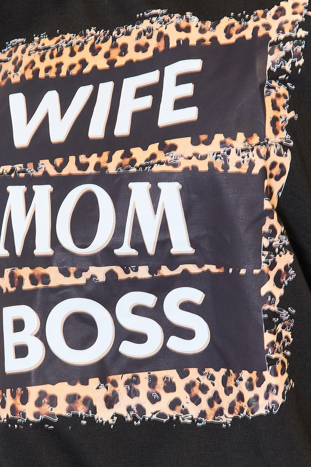 Simply Love WIFE MOM BOSS Leopard Graphic T-Shirt - T-Shirts - FITGGINS