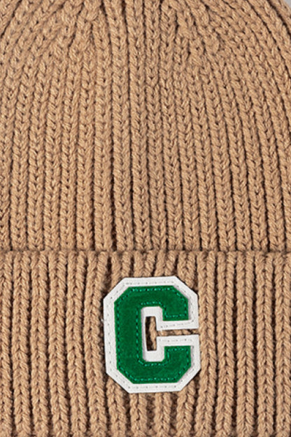 Letter C Patch Cuffed Beanie - Hats - FITGGINS