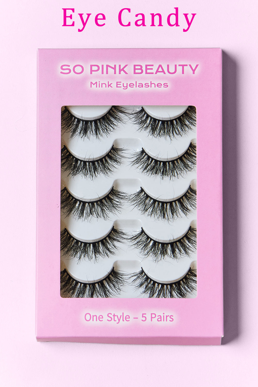 SO PINK BEAUTY Mink Eyelashes 5 Pairs - - FITGGINS