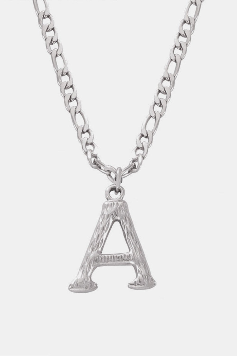 Personalized Titanium Steel Letter Pendant Necklace