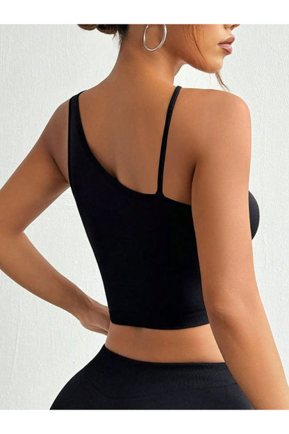 Crisscross Cutout Crop Active Tank - Crop Tops & Tank Tops - FITGGINS