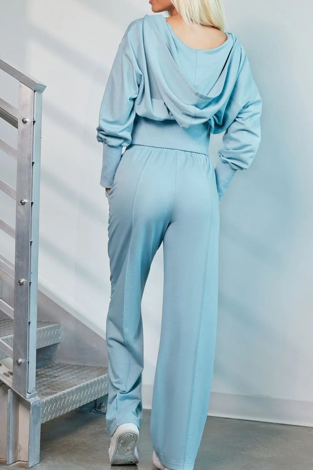 Zip-Up Hoodie and Pants Active Set Fitggins
