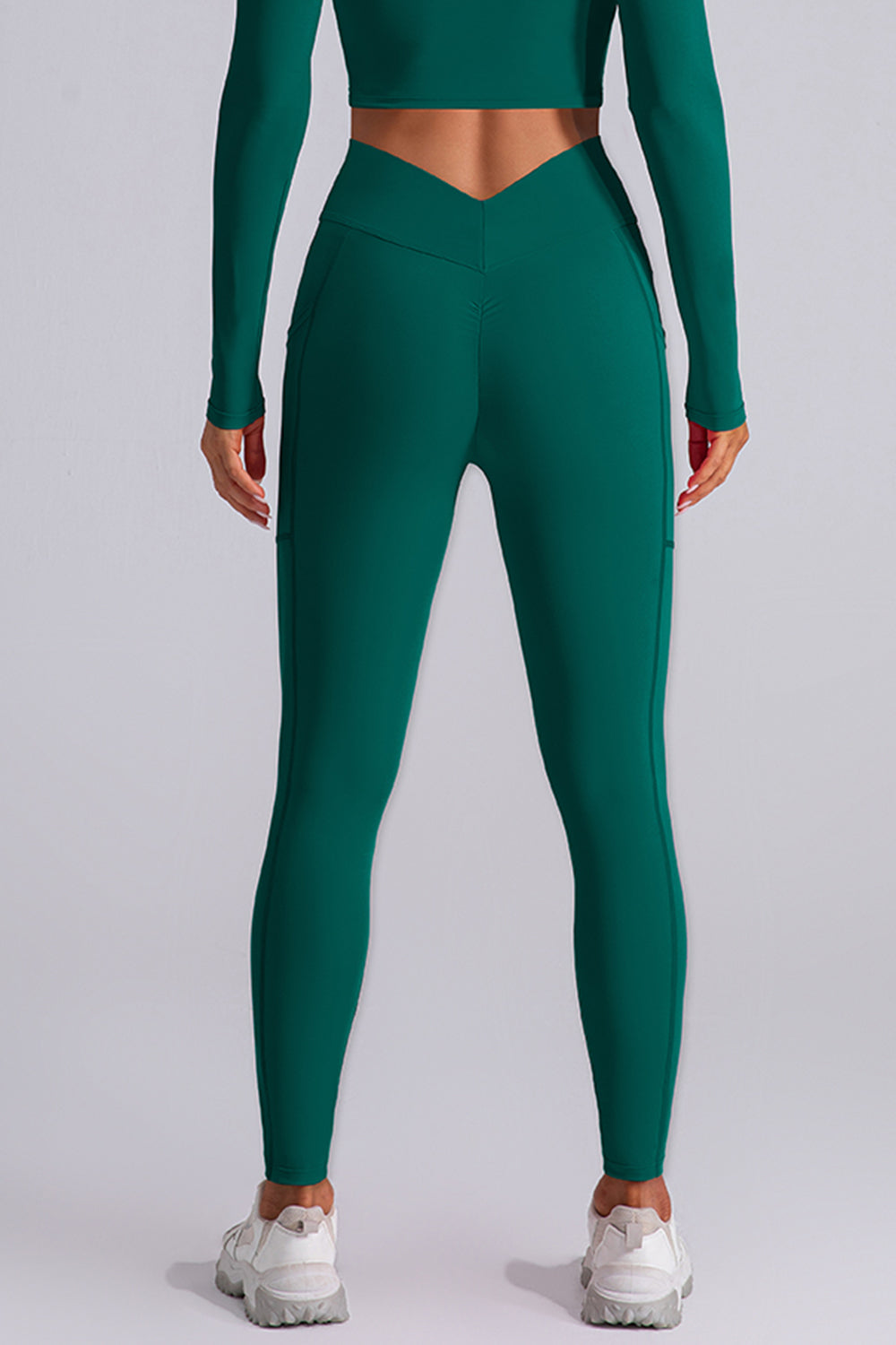 High Waist Active Leggings with Pockets - Leggings - FITGGINS