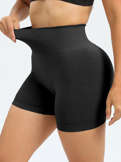 High Waist Active Shorts Black Fitggins
