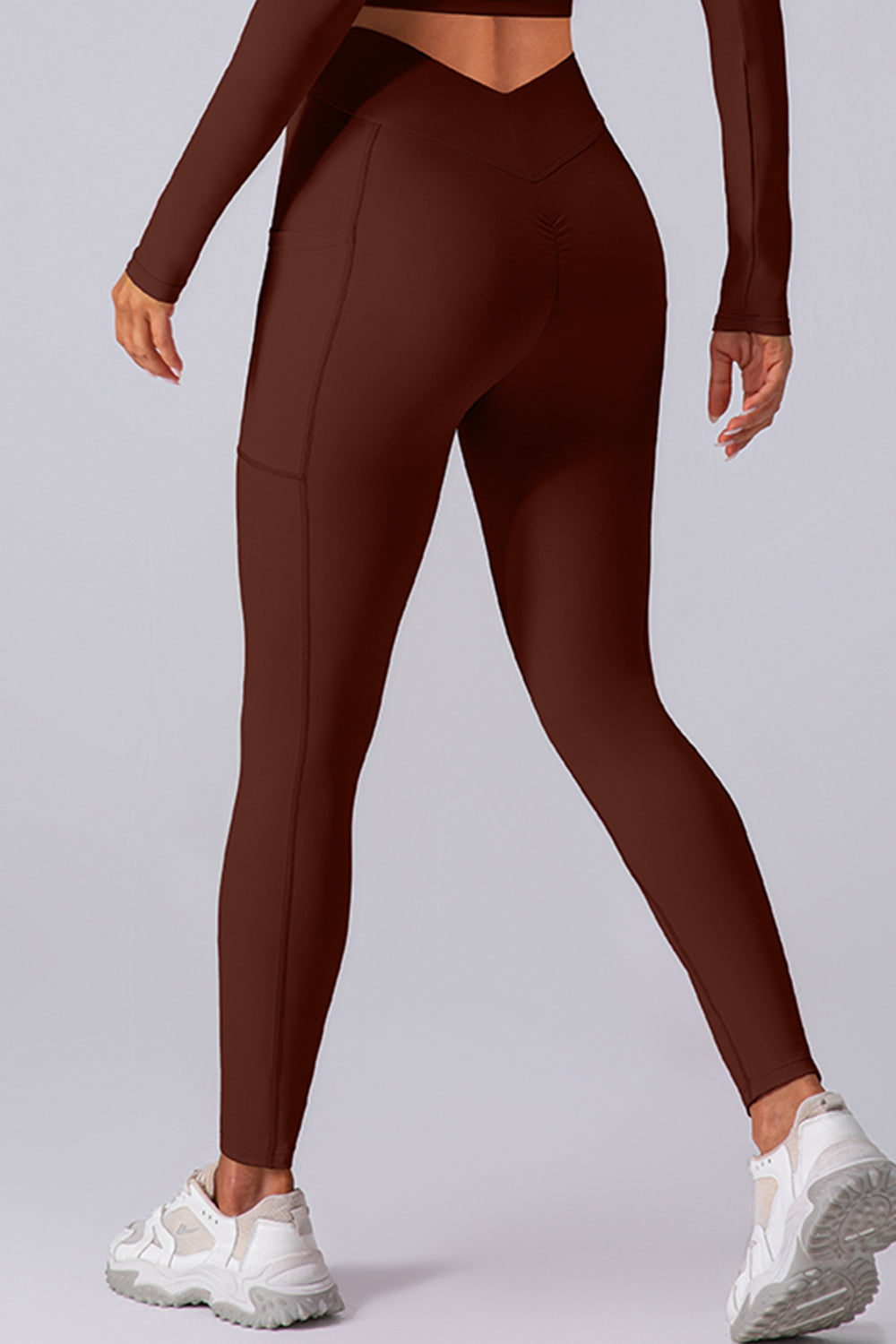 High Waist Active Leggings with Pockets - Leggings - FITGGINS