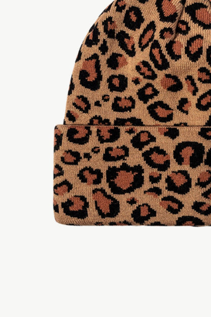 Leopard Pattern Cuffed Beanie - Hats - FITGGINS