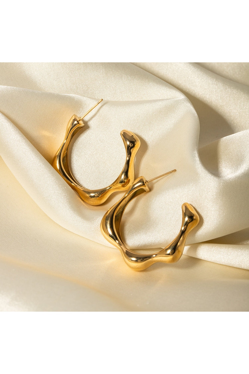 Stainless Steel C-Hoop Earrings - Earrings - FITGGINS