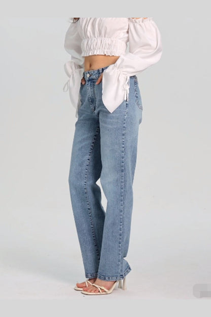 Straight Jeans with Pockets - Jeans - FITGGINS