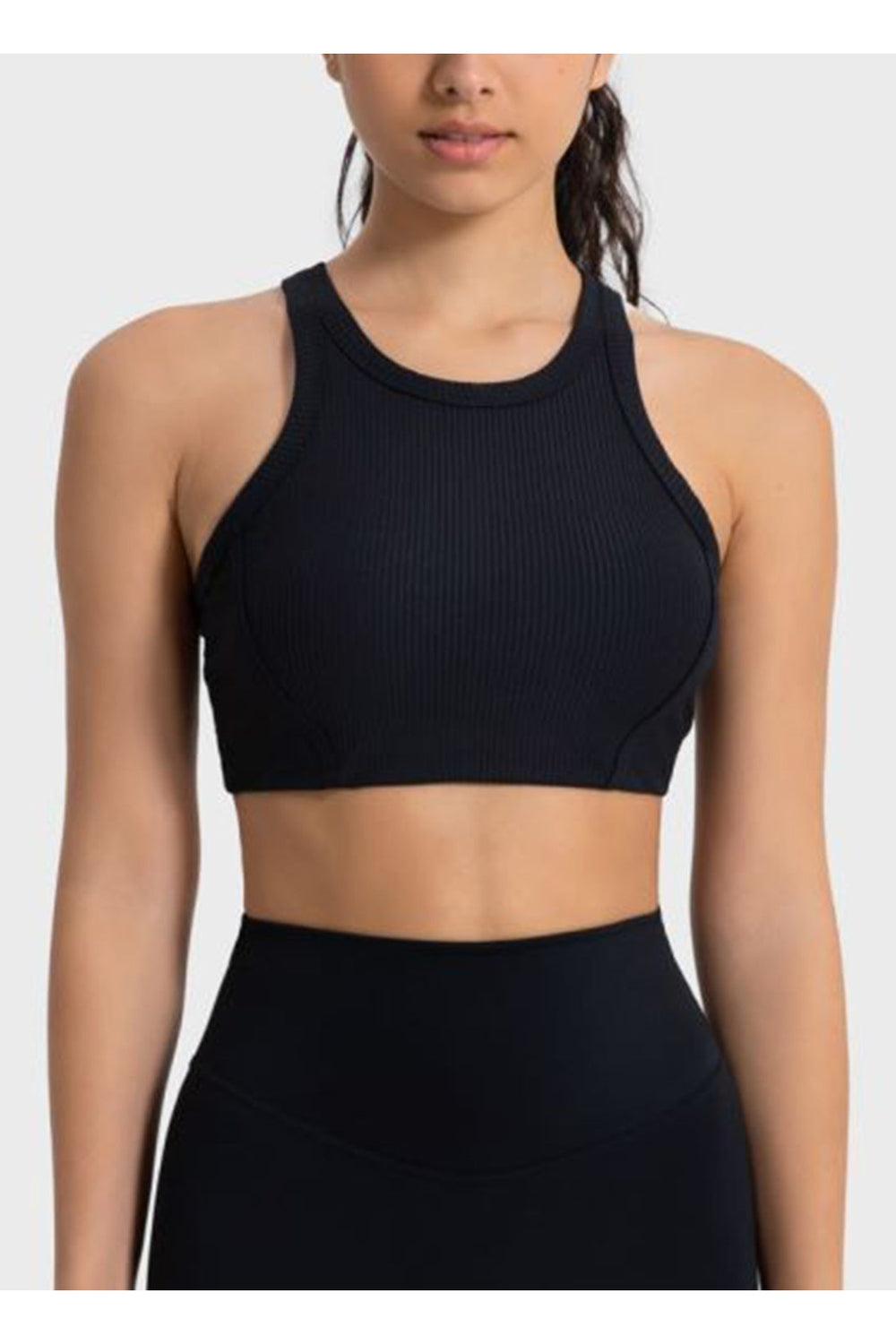 Millennia Wide Strap Cropped Sport Tank - Crop Tops & Tank Tops - FITGGINS