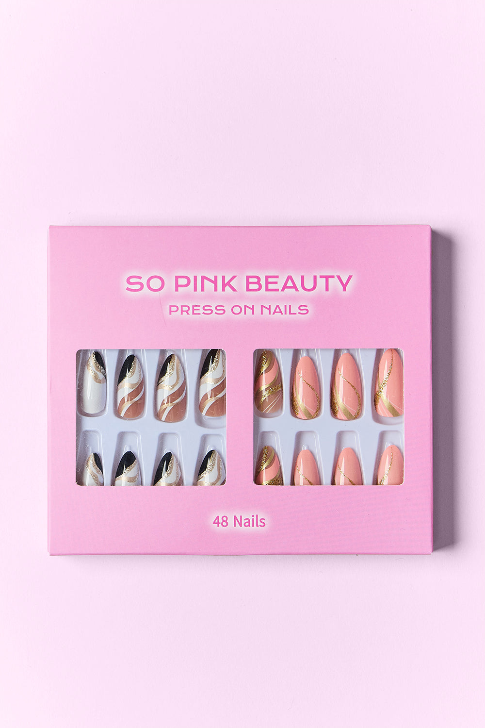 SO PINK BEAUTY Press On Nails 2 Packs - - FITGGINS