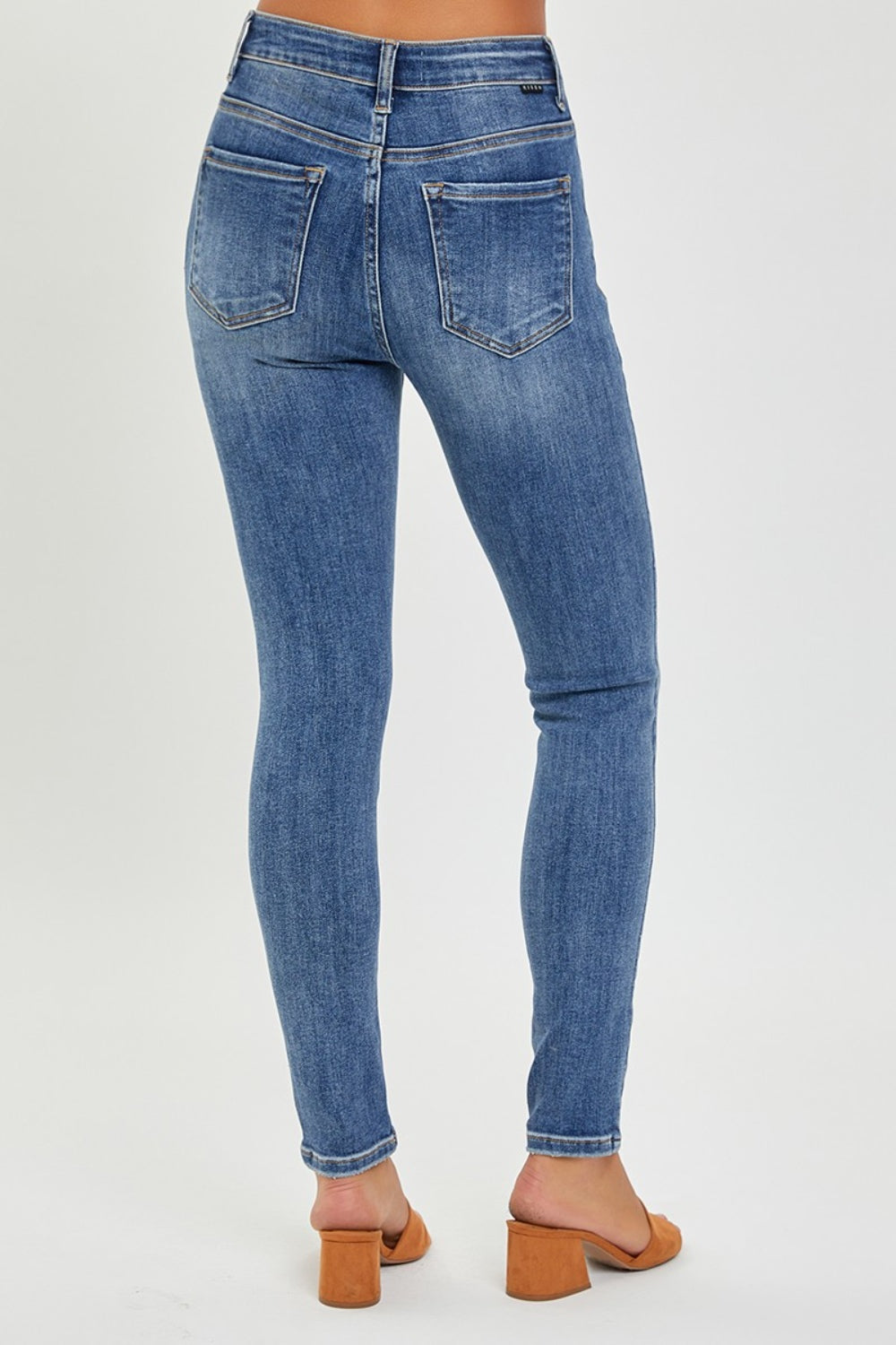 RISEN Full Size Mid Rise Ankle Skinny Jeans - Jeans - FITGGINS