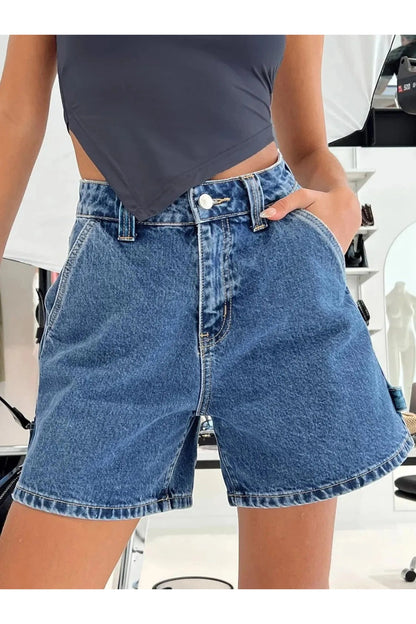Trendy High Waist Denim Shorts for Women Fitggins
