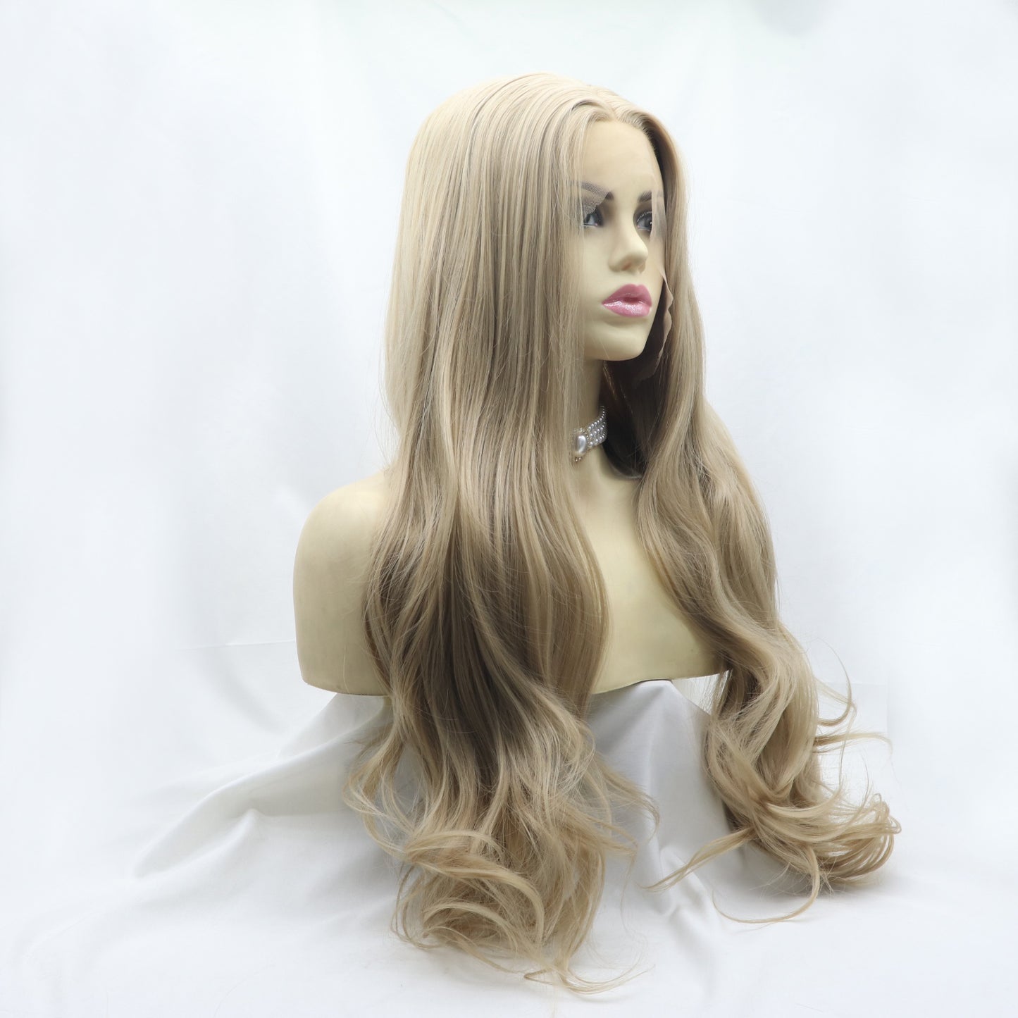 13*3" Lace Front Wigs Synthetic Long Wavy 24" 130% Density - Hair - FITGGINS