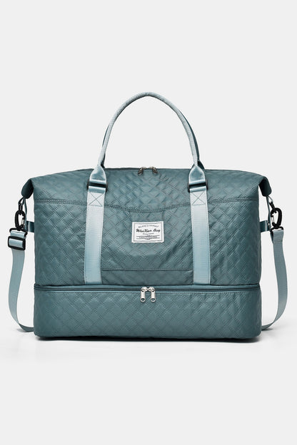 Diamond Grid Oxford Cloth Oversize Travel Bag - Handbag - FITGGINS