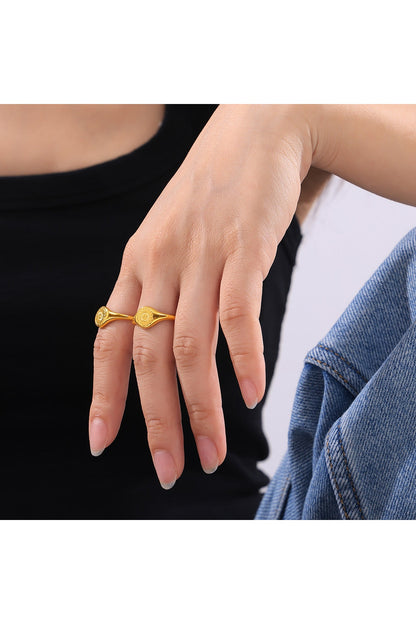 18K Gold-Plated Sun Ring - Rings - FITGGINS