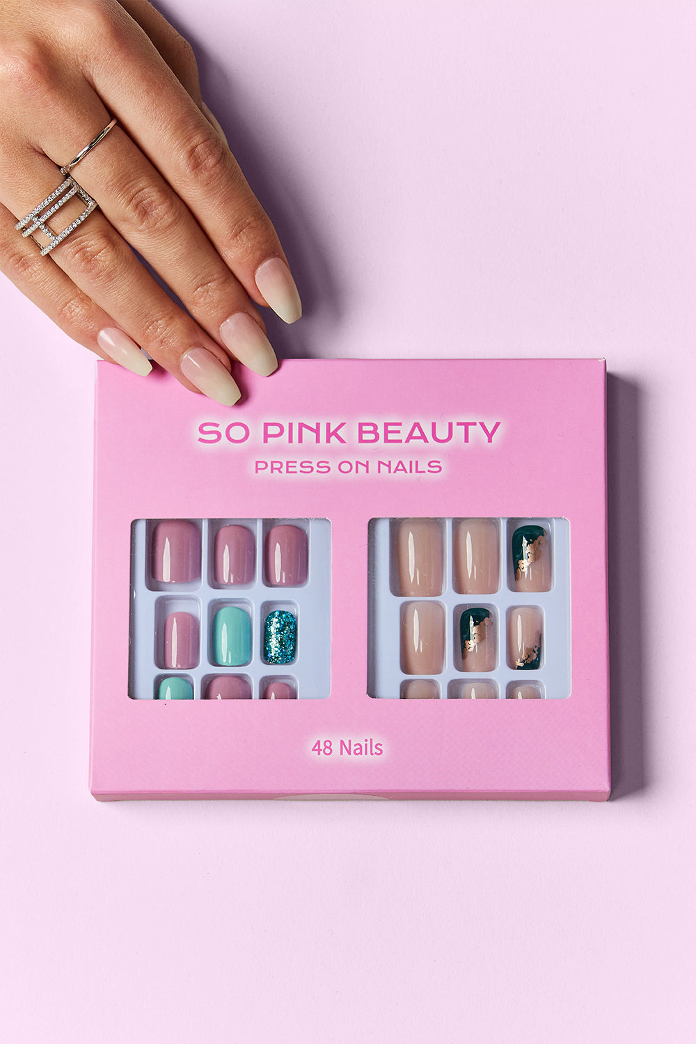 SO PINK BEAUTY Press On Nails 2 Packs - - FITGGINS