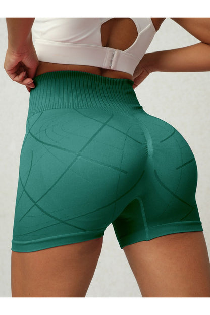 High Waist Active Shorts - Short Leggings - FITGGINS